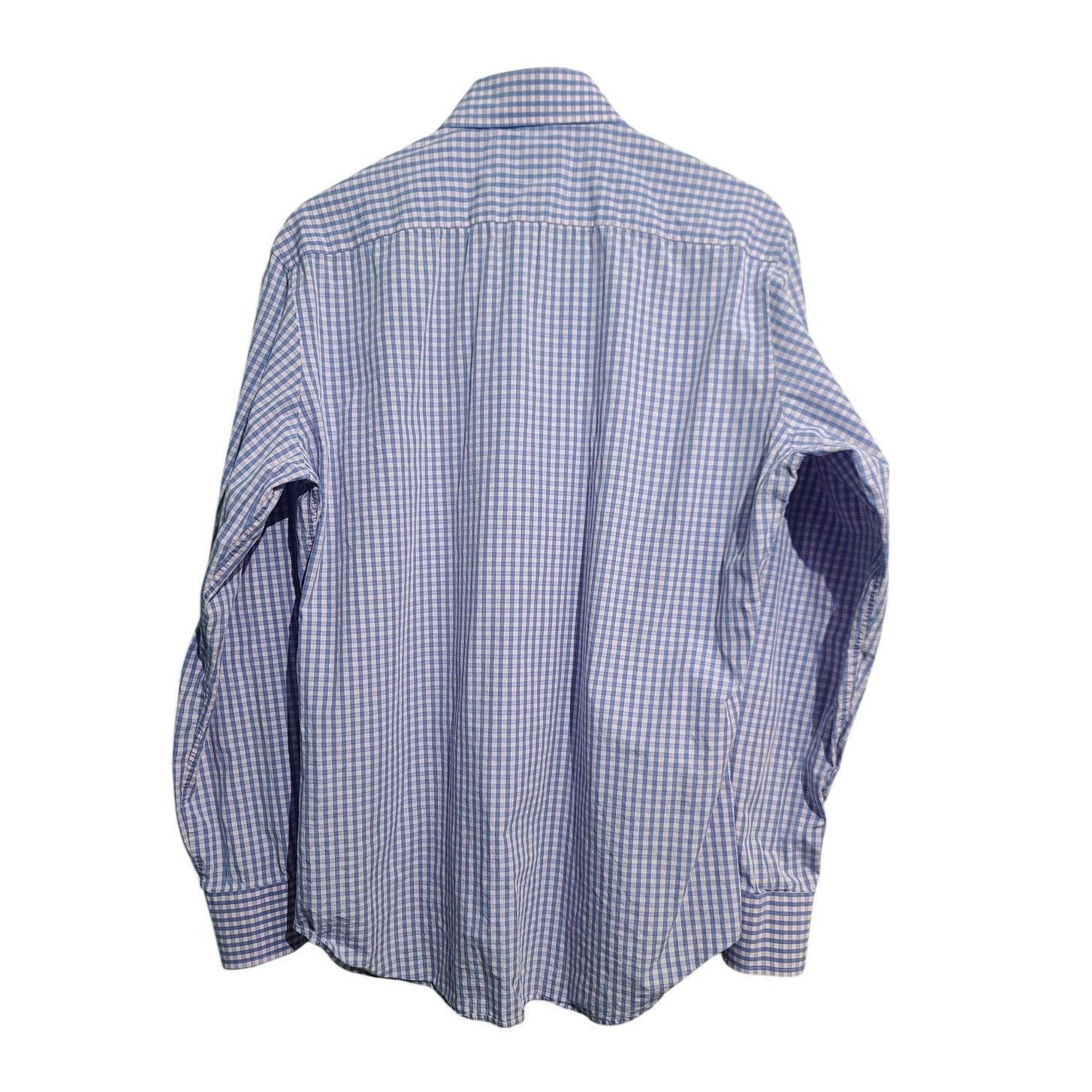 Ledbury Ledbury Slim Fit Gingham Plaid Cotton Button Shirt Size US L / EU 52-54 / 3 - 2 Thumbnail