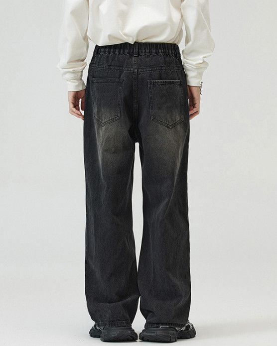 Vintage Men's loose straight leg vintage washed distressed jeans Size US 32 / EU 48 - 4 Thumbnail