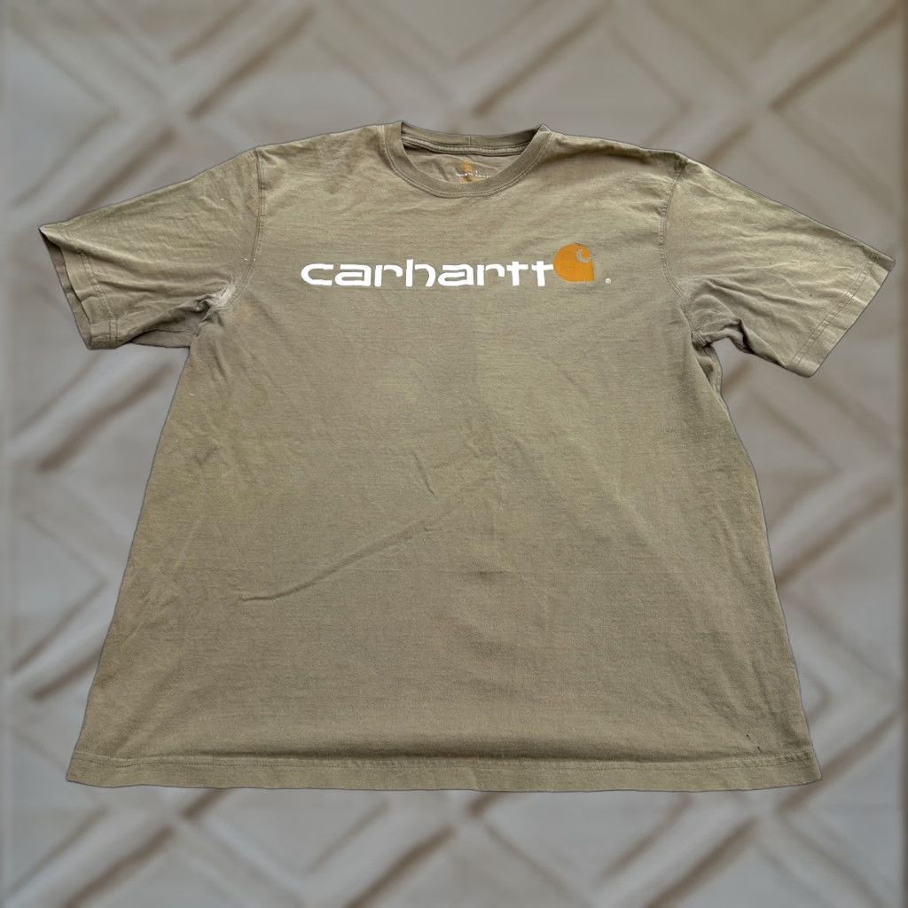 Carhartt VINTAGE Carhartt K195 Shirt Mens L Brown Crew Neck Graphic Tee 90s Outdoor Mens Size US L / EU 52-54 / 3 - 1 Thumbnail