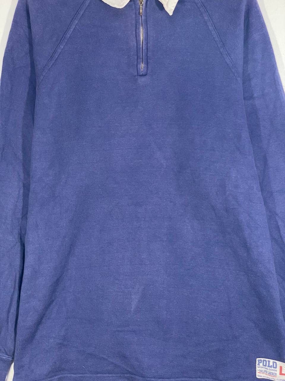 Polo Ralph Lauren Vintage 90s polo half zipper rugby shirts size L Size US L / EU 52-54 / 3 - 4 Thumbnail