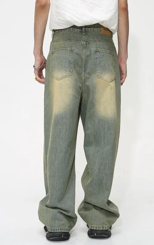 Japanese Brand Washed distressed loose vintage gradient jeans Size US 32 / EU 48 - 6 Thumbnail