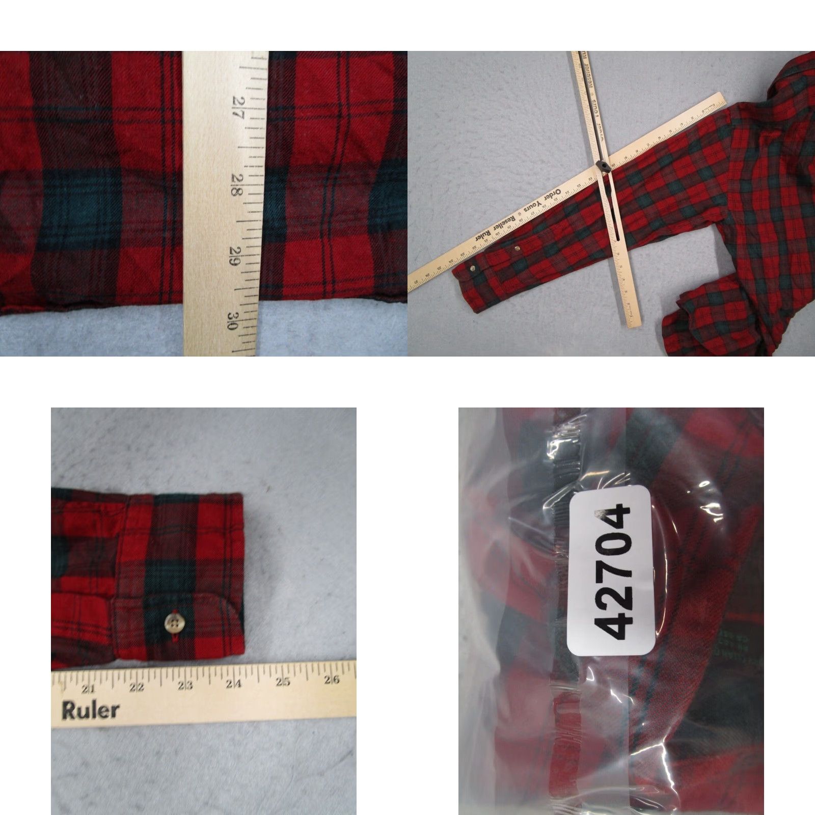Abercrombie & Fitch VINTAGE Abercrombie & Fitch Mens Large Red Plaid Flannel Button Up Shirt Size US L / EU 52-54 / 3 - 8 Thumbnail