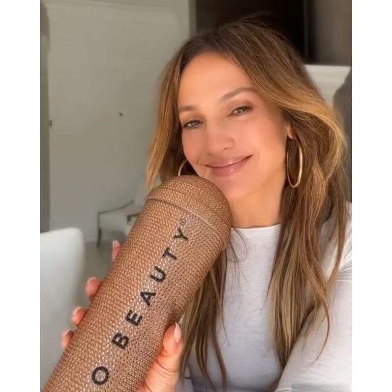 Jennifer Lopez RARE JLO Beauty Gold Bling Tumbler w/ Dome Lid (NO Straw) Size ONE SIZE - 8 Thumbnail