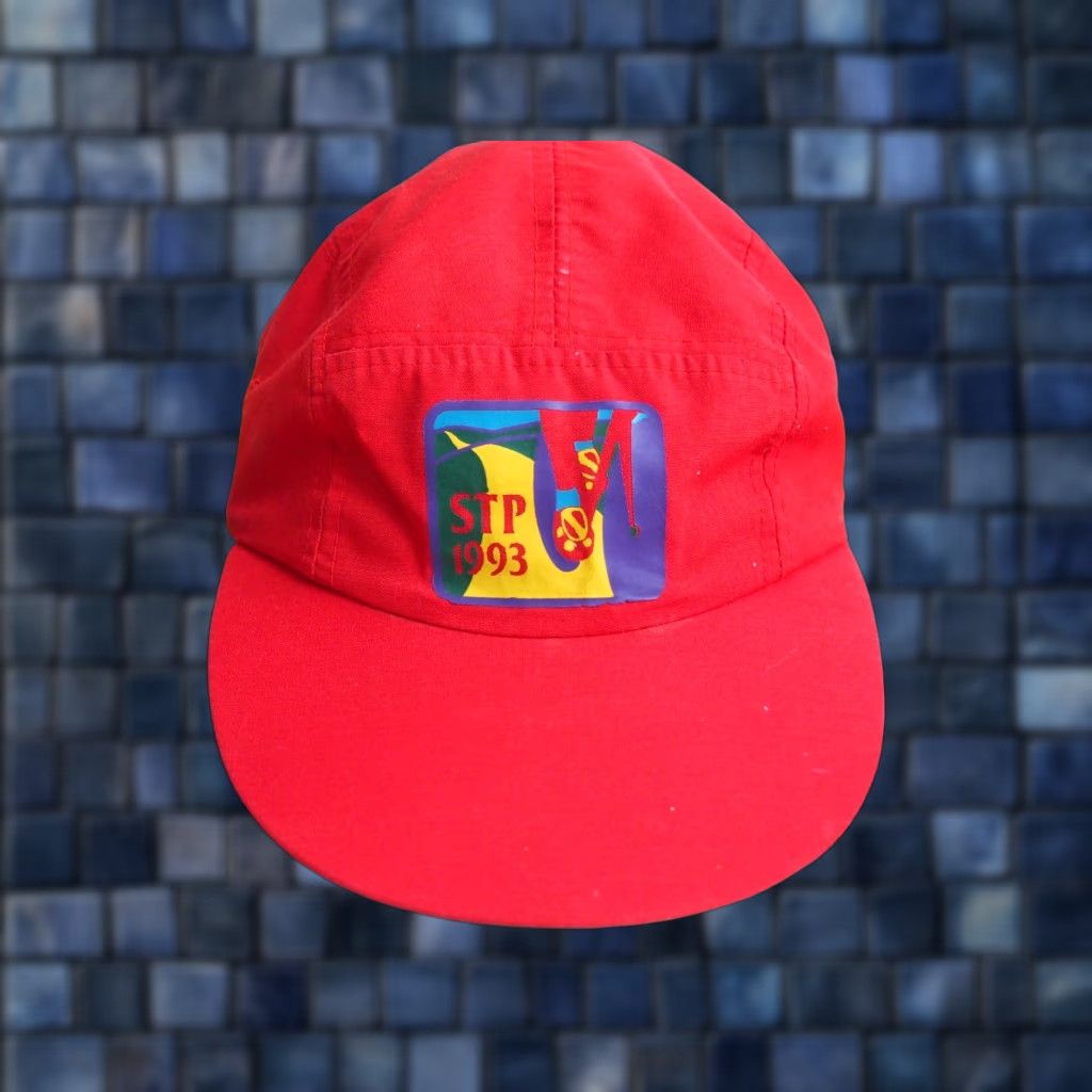 Vintage VINTAGE 90s STP Seattle Portland Cycling Biking Red Panel Outdoor Hat Cap OSFM Adjustable Men Mens Size ONE SIZE - 1 Thumbnail