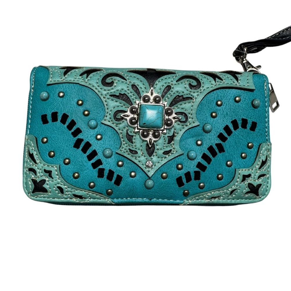 Other New Zelris Turquoise Embroidery Wallet Size ONE SIZE - 1 Thumbnail