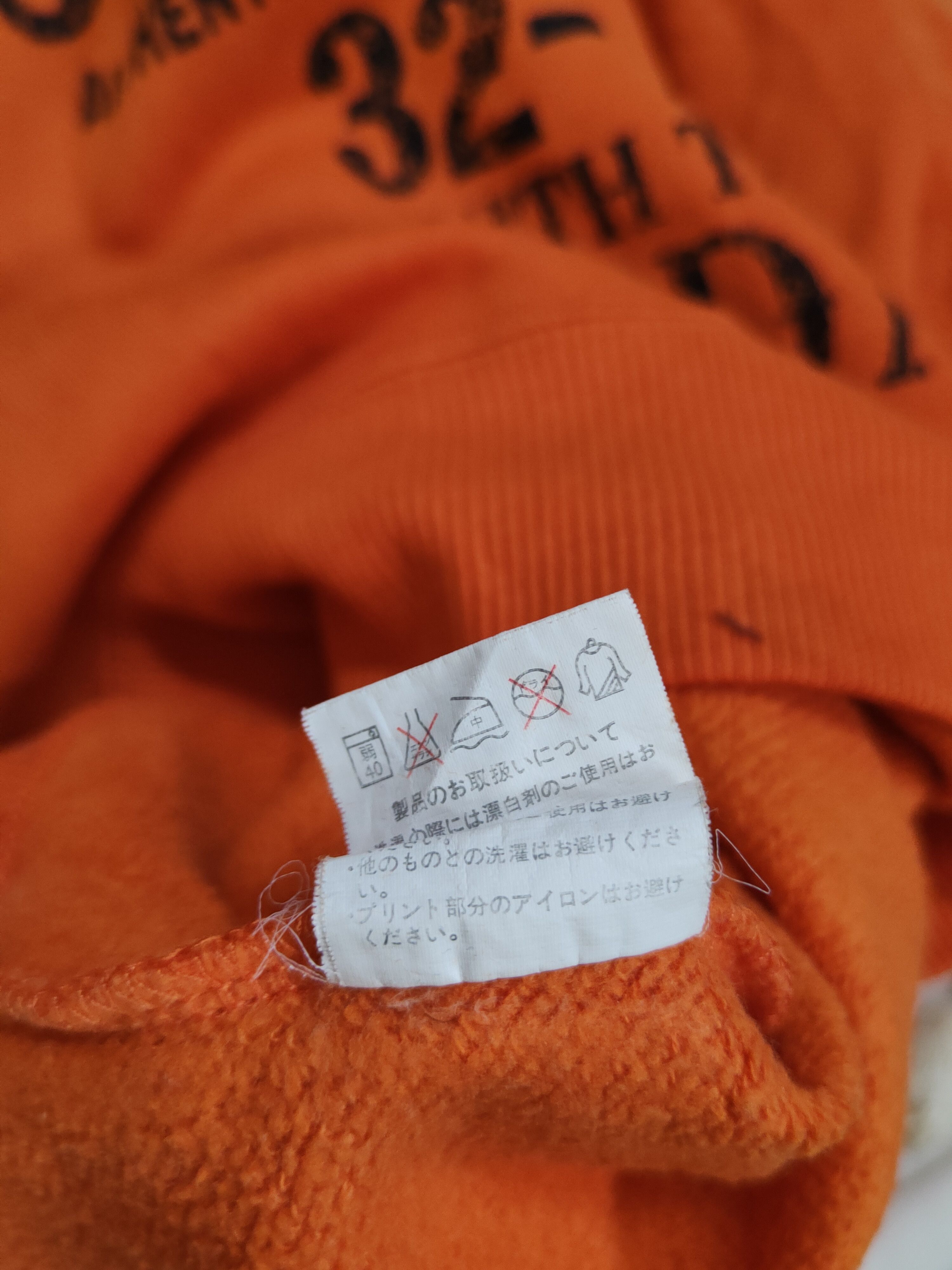 Japanese Brand Zeky Freesual Orange Sweatshirts #S2042 Size US L / EU 52-54 / 3 - 12 Thumbnail