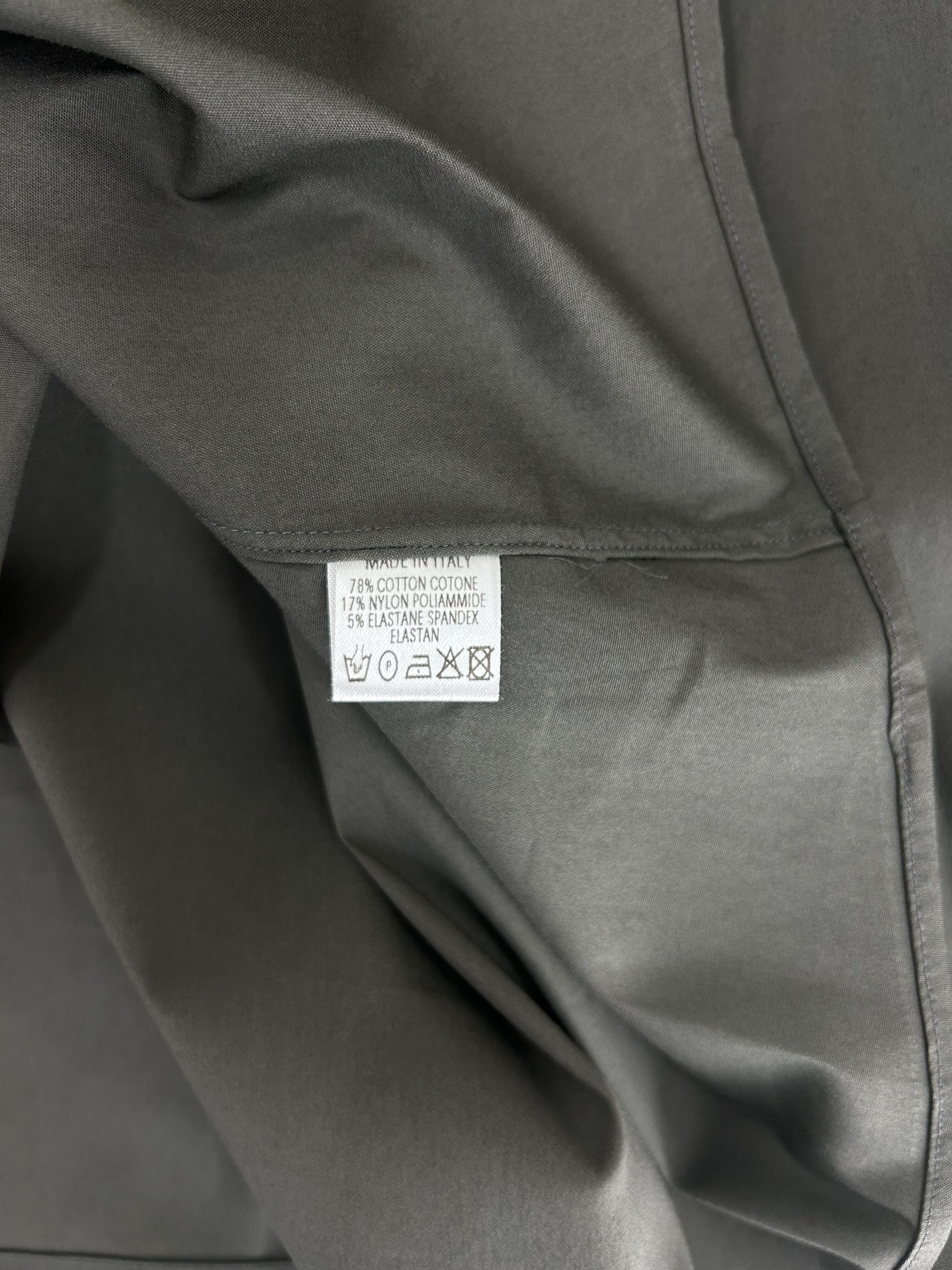 Gucci Gucci Grey Slim Fit Stretch Dress Shirt Size US M / EU 48-50 / 2 - 5 Thumbnail