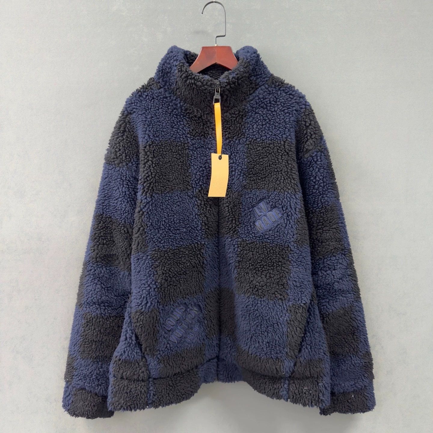 Louis Vuitton LV Blue and Black Checkerboard Coat Size US M / EU 48-50 / 2 - 1 Thumbnail