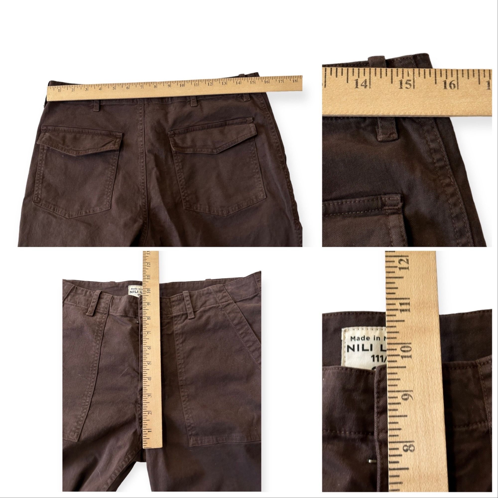 Nili Lotan Nili Lotan Jenna Cropped Raw-Edge Pants, Size 6, Brown Espre Size 28" / US 6 / IT 42 - 12 Thumbnail