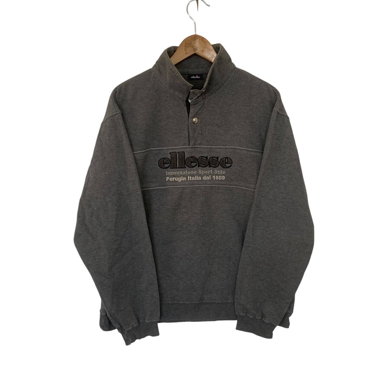 Ellesse Vintage Grey Ellesse Spell Out Logo Rare Design Large Jumper Size US L / EU 52-54 / 3 - 1 Thumbnail