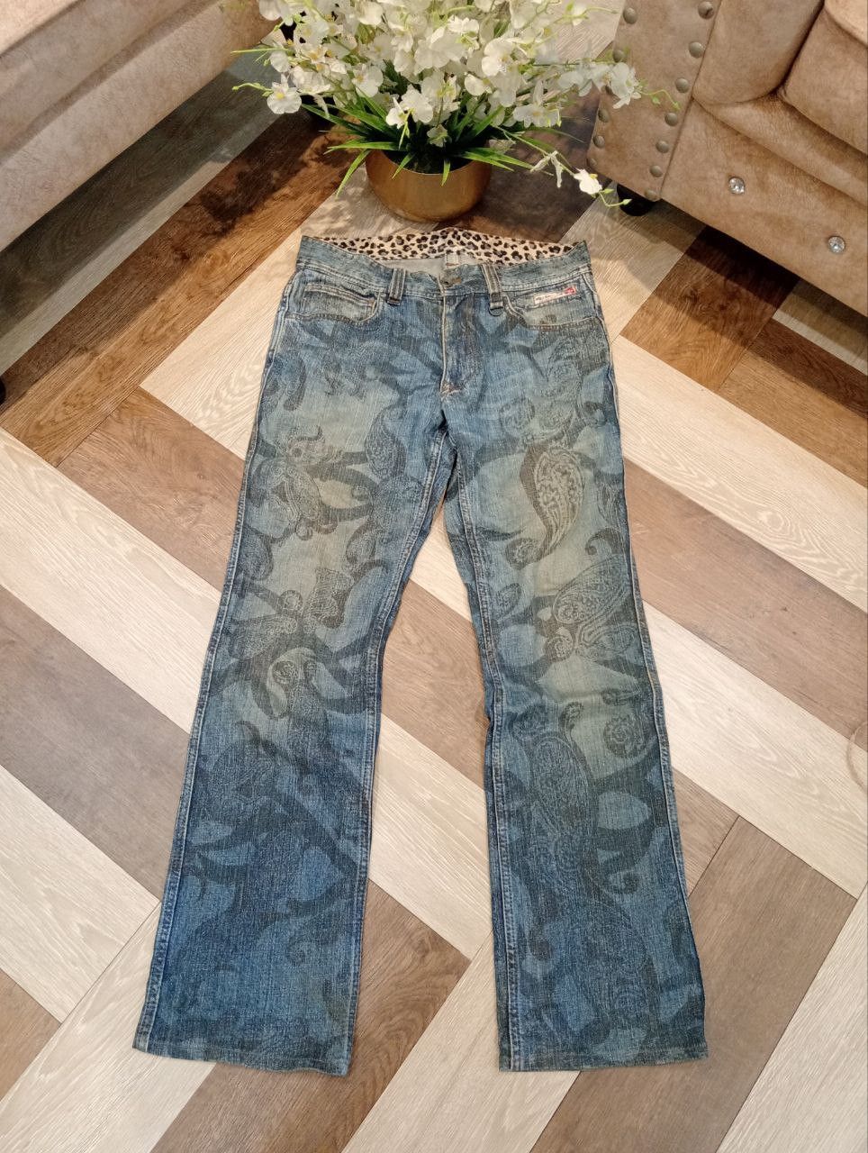 Nicole Club JAPANESE NICOLE CLUB FOR MEN PAISLEY JEANS Size US 33 - 1 Thumbnail