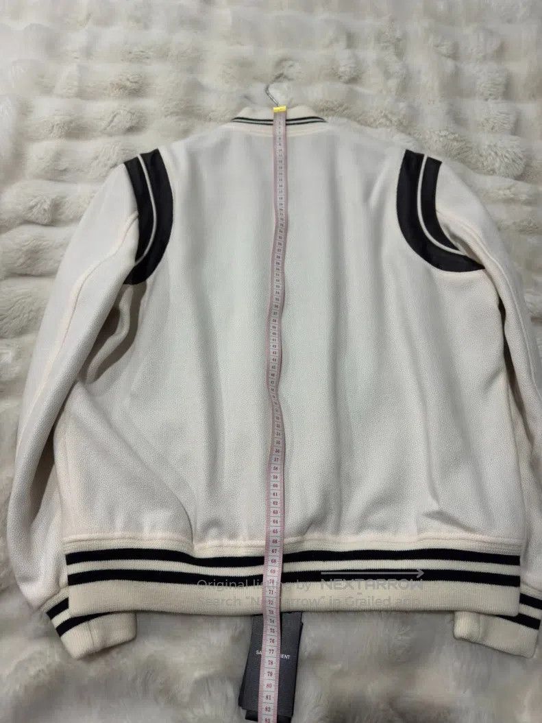 Saint Laurent Paris Saint Laurent Paris White Teddy Baseball Jacket Size US L / EU 52-54 / 3 - 9 Thumbnail