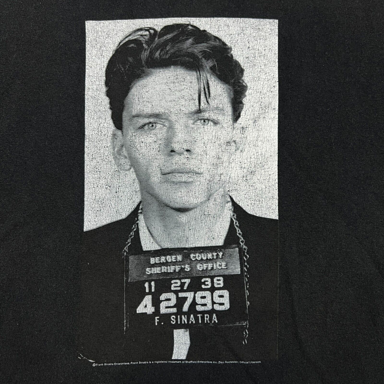 Band Tees × Rap Tees × Vintage Vintage Y2K Frank Sinatra T Shirt XL Mug Shot Faded Band Tee Size US XL / EU 56 / 4 - 3 Thumbnail