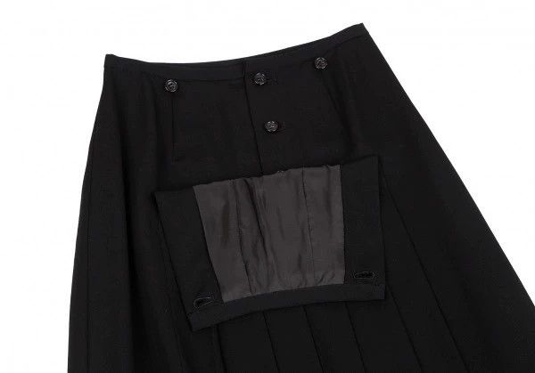 Comme des Garcons Comme des Garcons size M Retro black pleated overskirt Size 23" - 6 Thumbnail