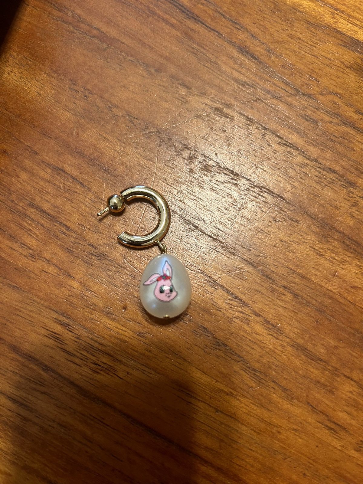 SSENSE Ssense x Safsafu exclusive Bunny Cotton Candy Earring Size ONE SIZE - 1 Thumbnail