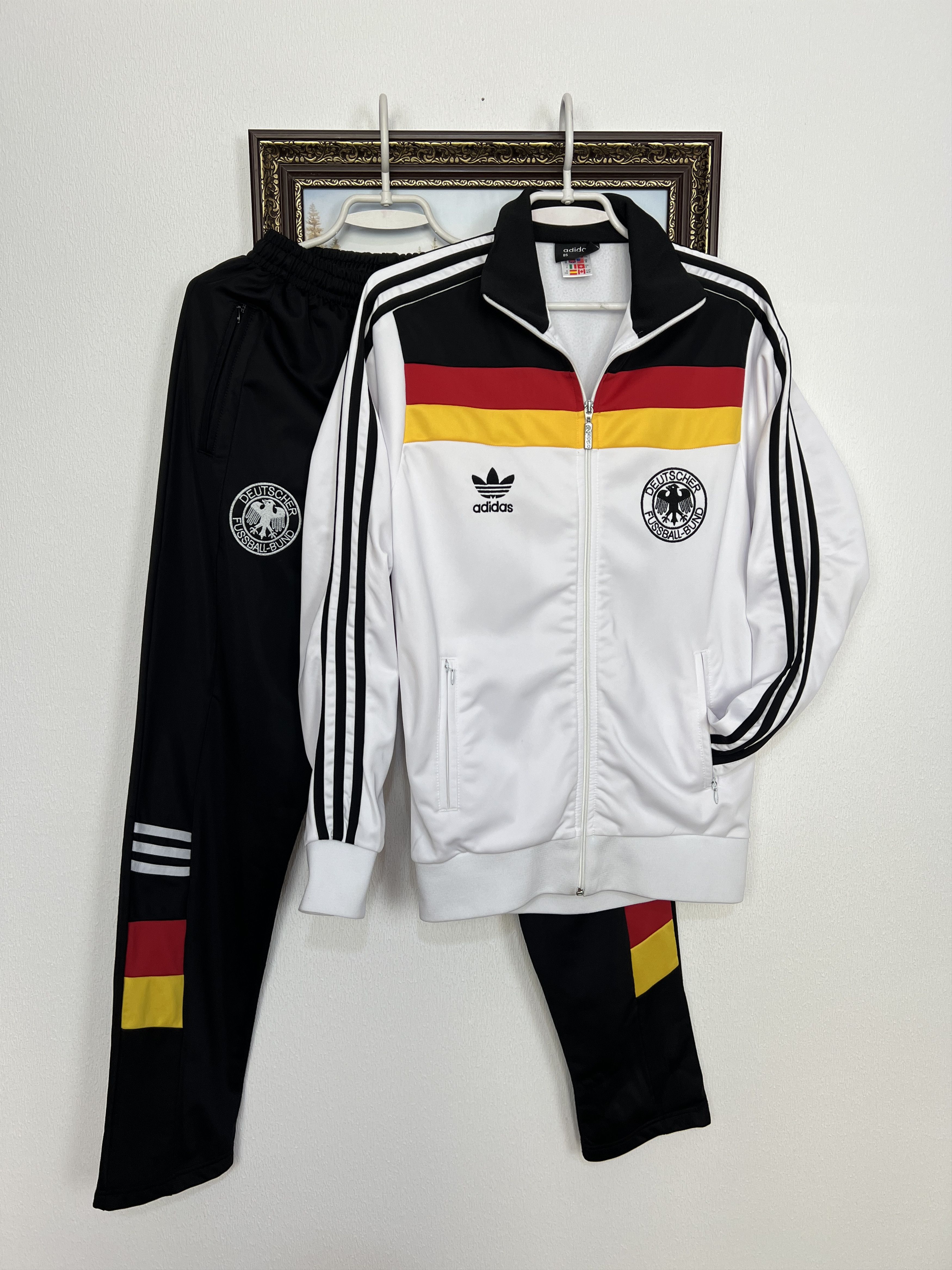 Adidas Vintage Germany Football Set Soccer Suit Jacket Pants Rare Size US M / EU 48-50 / 2 - 1 Thumbnail