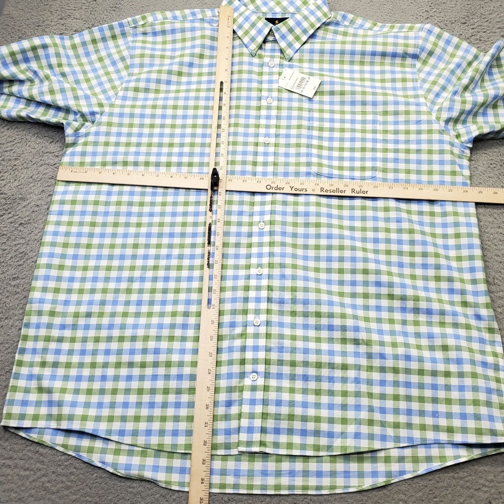 Stafford Stafford Mens Dress Shirt 2XL Multi Plaid Wrinkle Free Button-Down Shirt Mens 2XL Plaid Black Multicolor? Size 48R - 3 Thumbnail