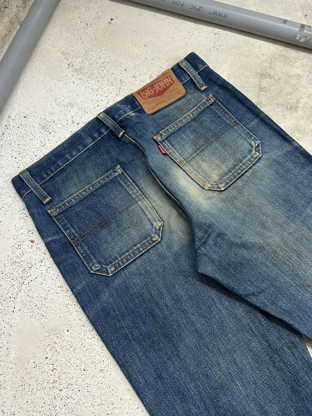 Big John Vintage 80s Big John Bell Bottom Mid Rise Mud Washed Size US 29 - 11 Thumbnail