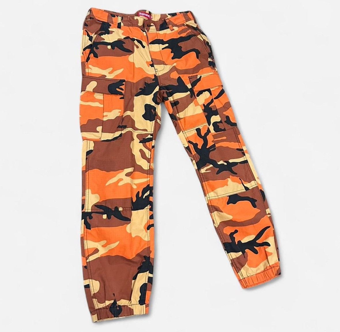 Supreme 2014 Supreme orange camo cargo pants Size US 32 / EU 48 - 1 Thumbnail