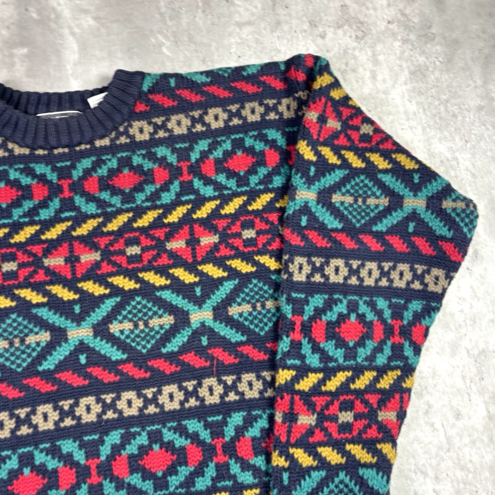 Vintage VINTAGE Current Edition Striped Cotton Pullover Knit Sweater Adult Large Men Crew Neck Size US L / EU 52-54 / 3 - 4 Thumbnail