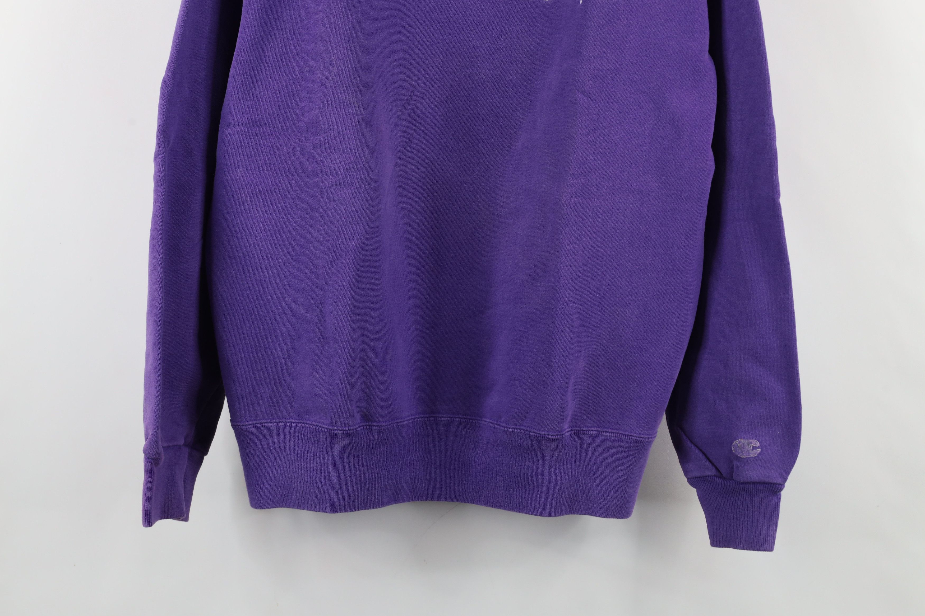 Champion × Vintage Vintage 90s Champion Spell Out Crewneck Sweatshirt Purple Size US L / EU 52-54 / 3 - 3 Thumbnail