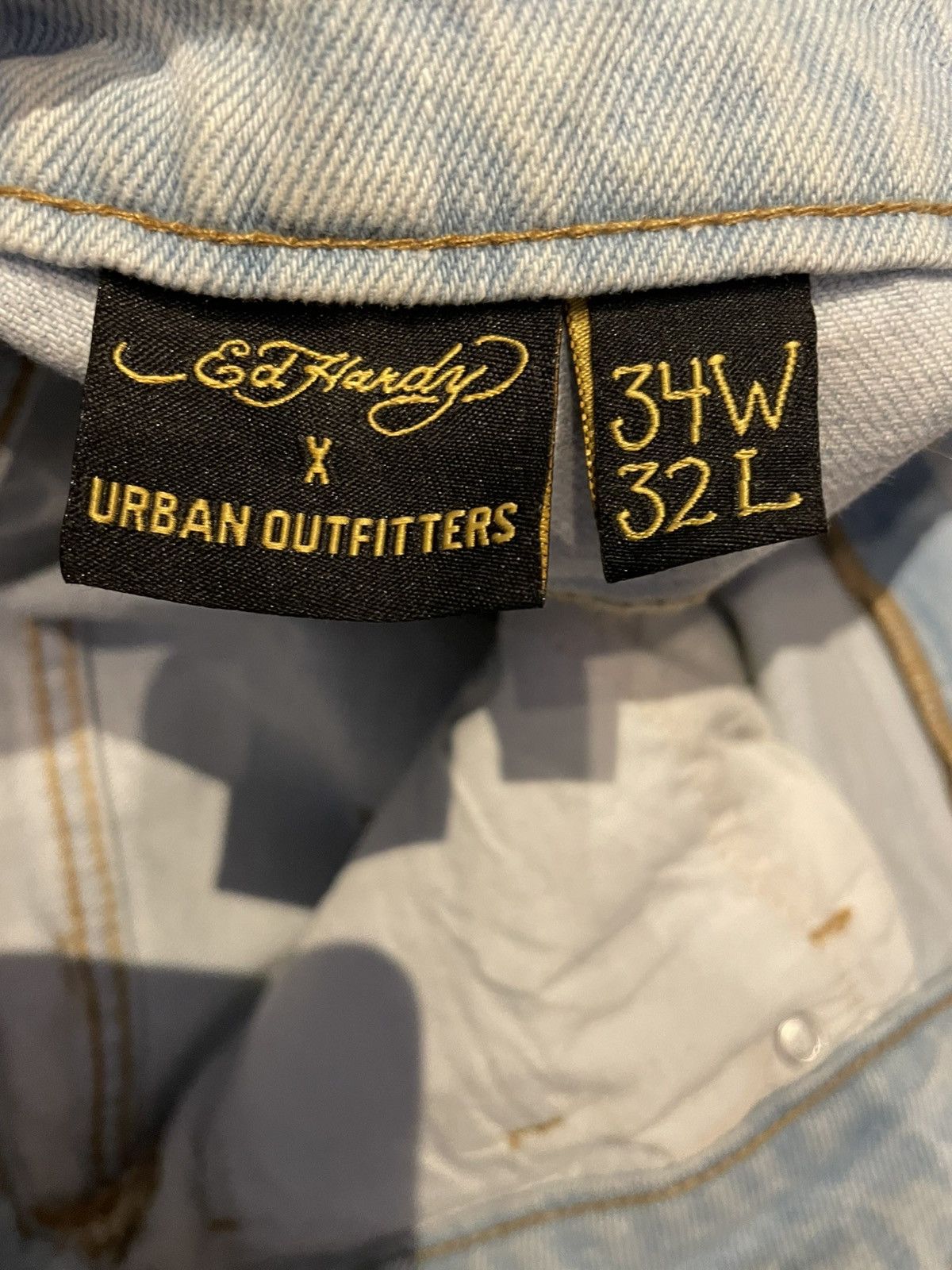 Urban Outfitters Urban outfitters X Ed Hardy light blue denim Size US 34 / EU 50 - 5 Thumbnail