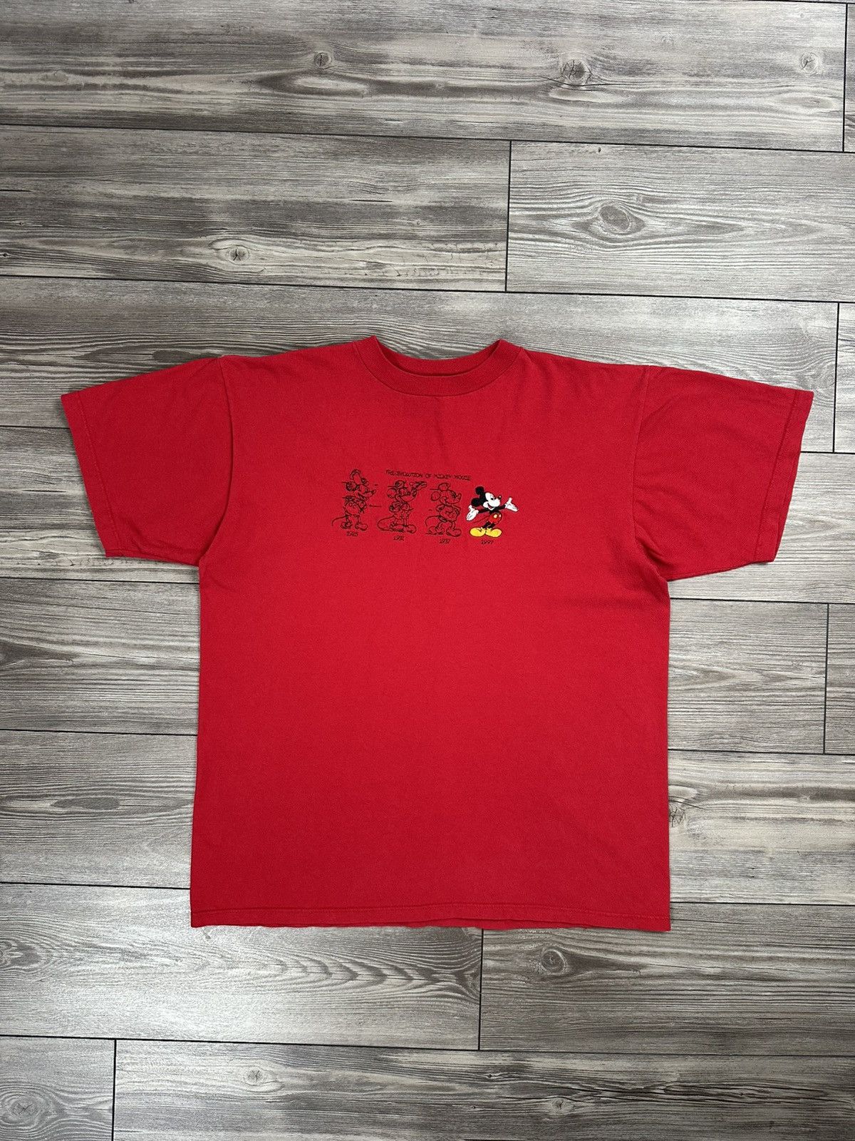 Mickey Mouse Vintage 90’s Evolution Of Mickey Mouse Embroidered T Shirt Size US L / EU 52-54 / 3 - 1 Thumbnail