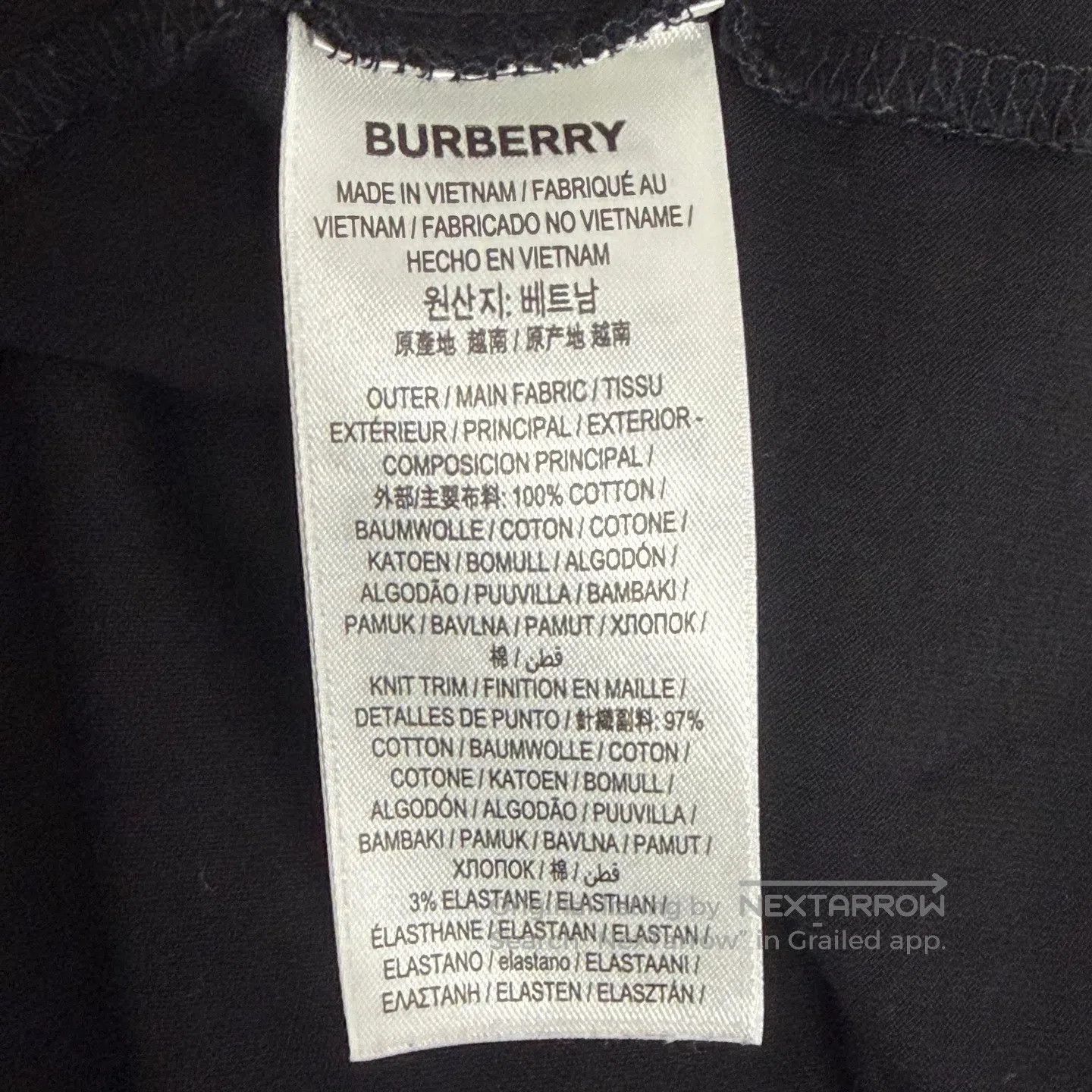 Burberry Burberry Black London Letter Logo Short Sleeve| Size US L / EU 52-54 / 3 - 5 Thumbnail