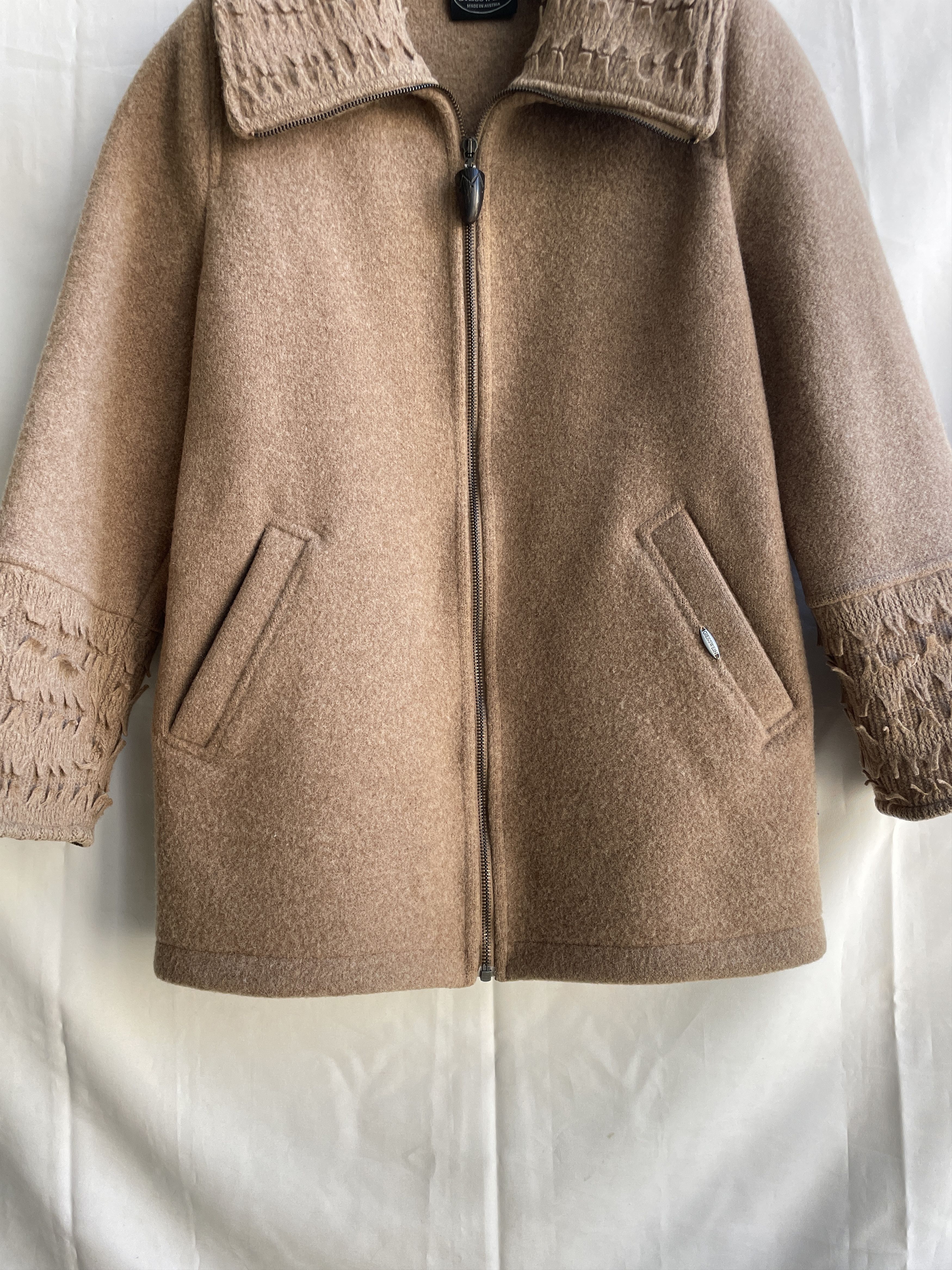 GIESSWEIN Giesswein Austria Vintage Womens Wool Zip Coat Size L / US 10 / IT 46 - 5 Thumbnail