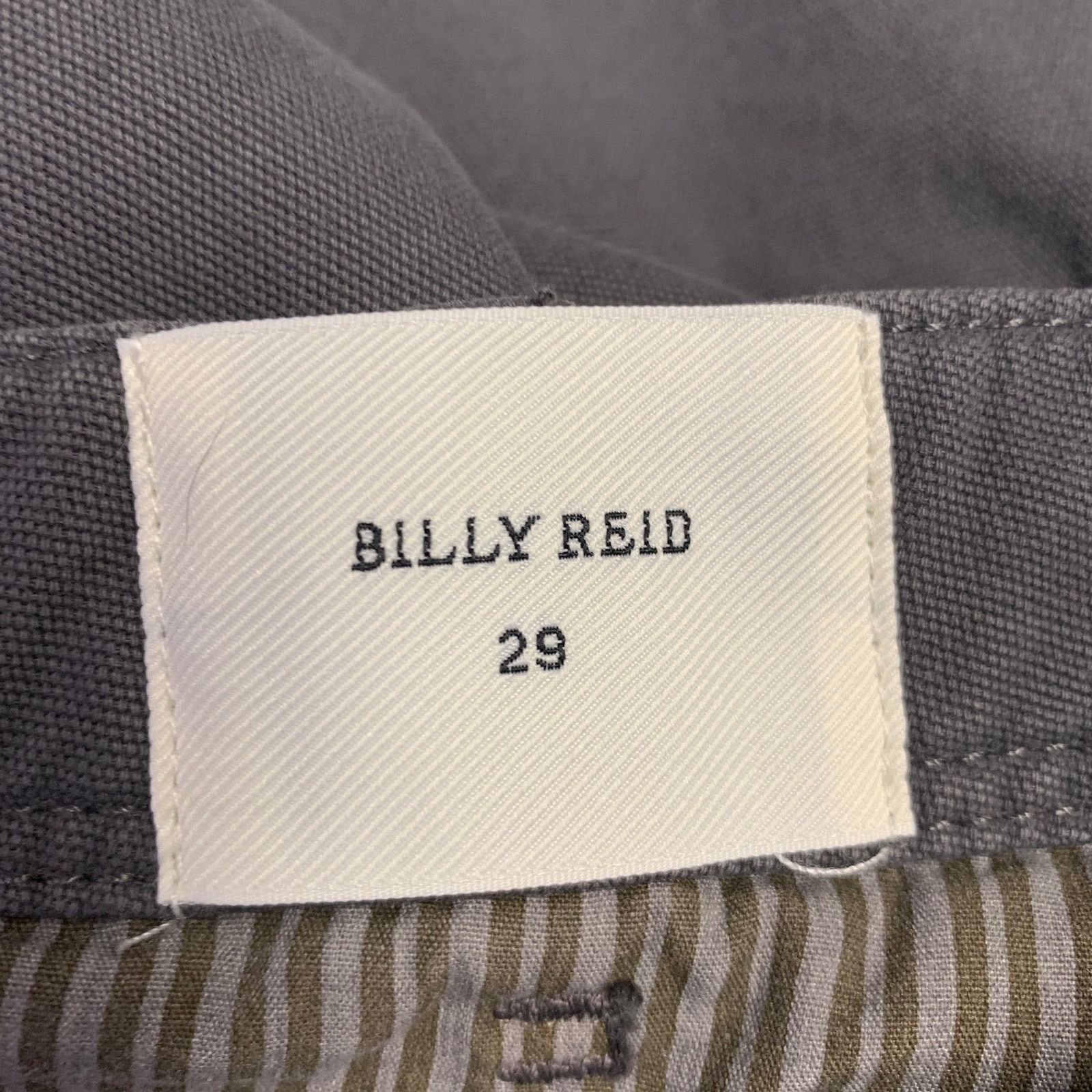 Billy Reid BILLY REID Size 29 Grey Cotton Flat Front Casual Pants Size US 29 - 3 Thumbnail