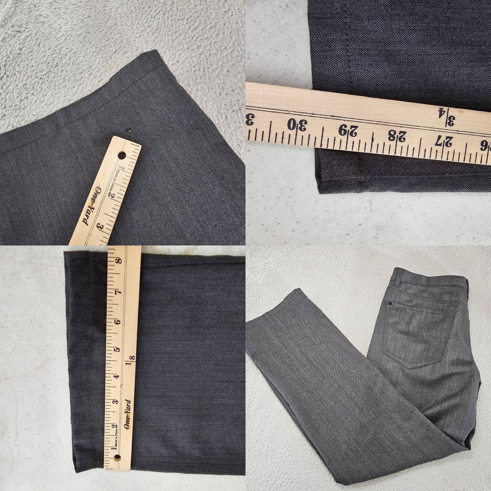 Express Express Dress Pants Mens 36x30 Gray Photographer Wool Stretch Herringbone Chinos Dress Pants Mens Gray Wool Blend Herringbone Express Photographer Size US 36 / EU 52 - 8 Thumbnail