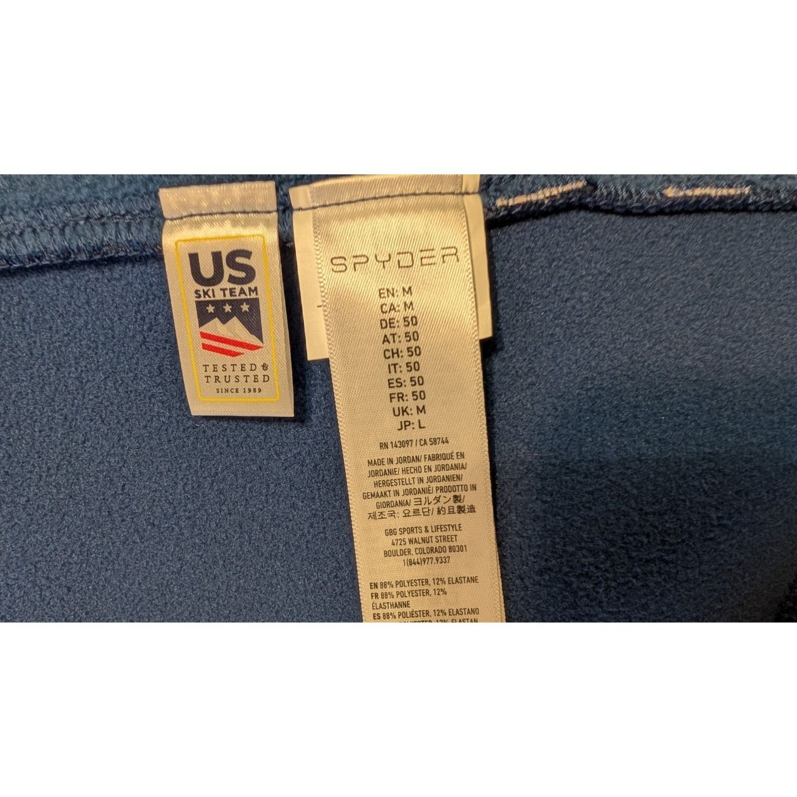 Spyder SPYDER Wengen Encore Fleece Full Zip Jacket MEDIUM Navy Size US M / EU 48-50 / 2 - 6 Thumbnail
