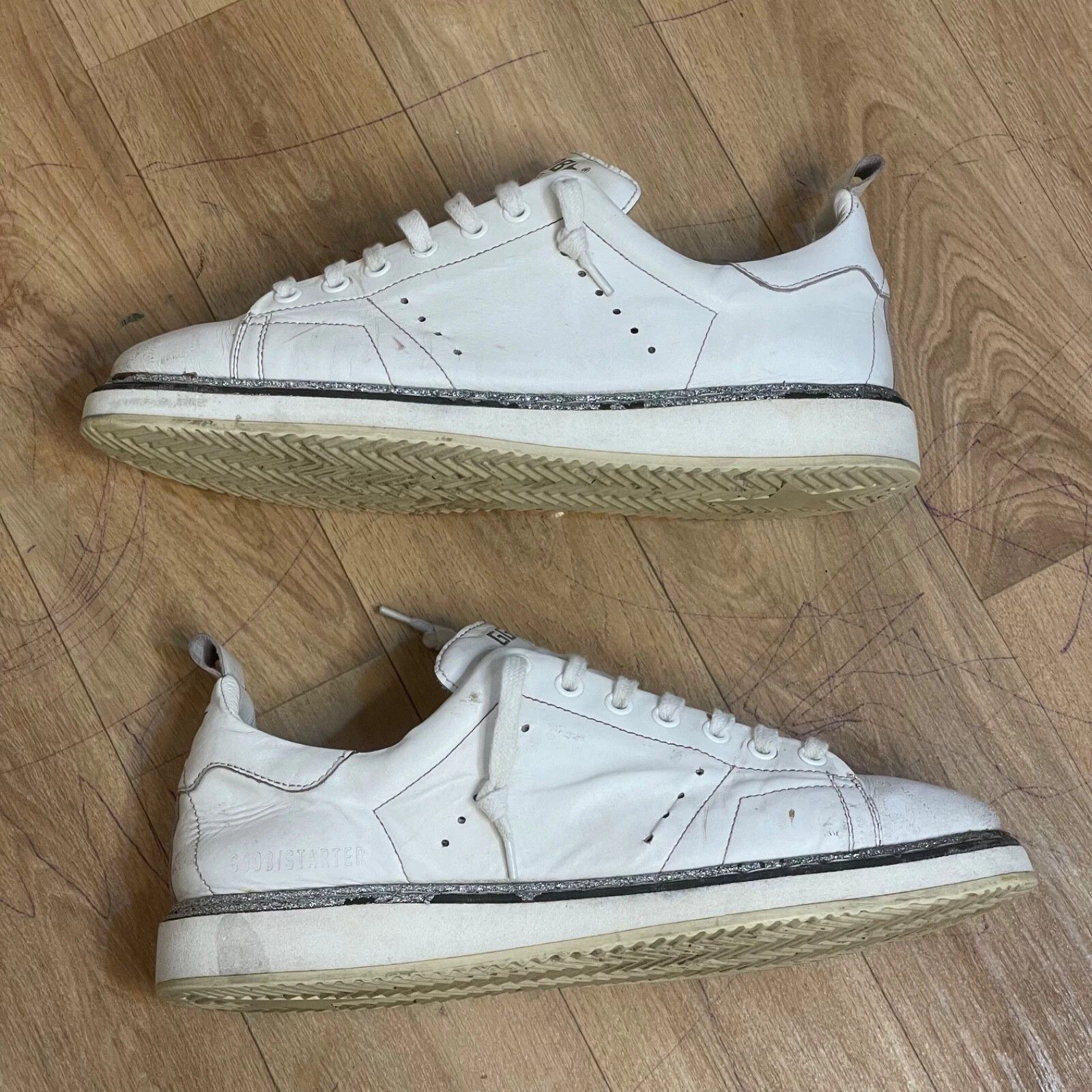 Golden Goose Golden Goose Sneakers STARTER VCE GGDB WHITE Leather low top Size US 10 / IT 40 - 4 Thumbnail
