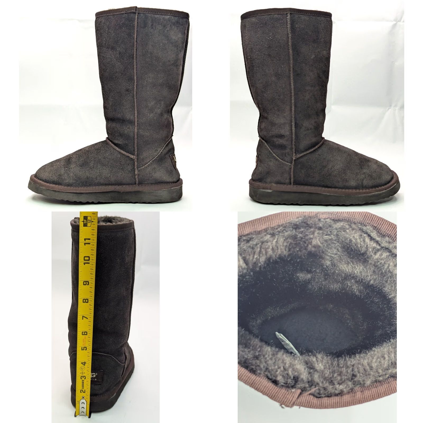 Ugg UGG Australia Suede Sheepskin Wool Lined Classic Boots 12" Tall Women 6 Brown Vintage Size US 6 / IT 36 - 8 Thumbnail
