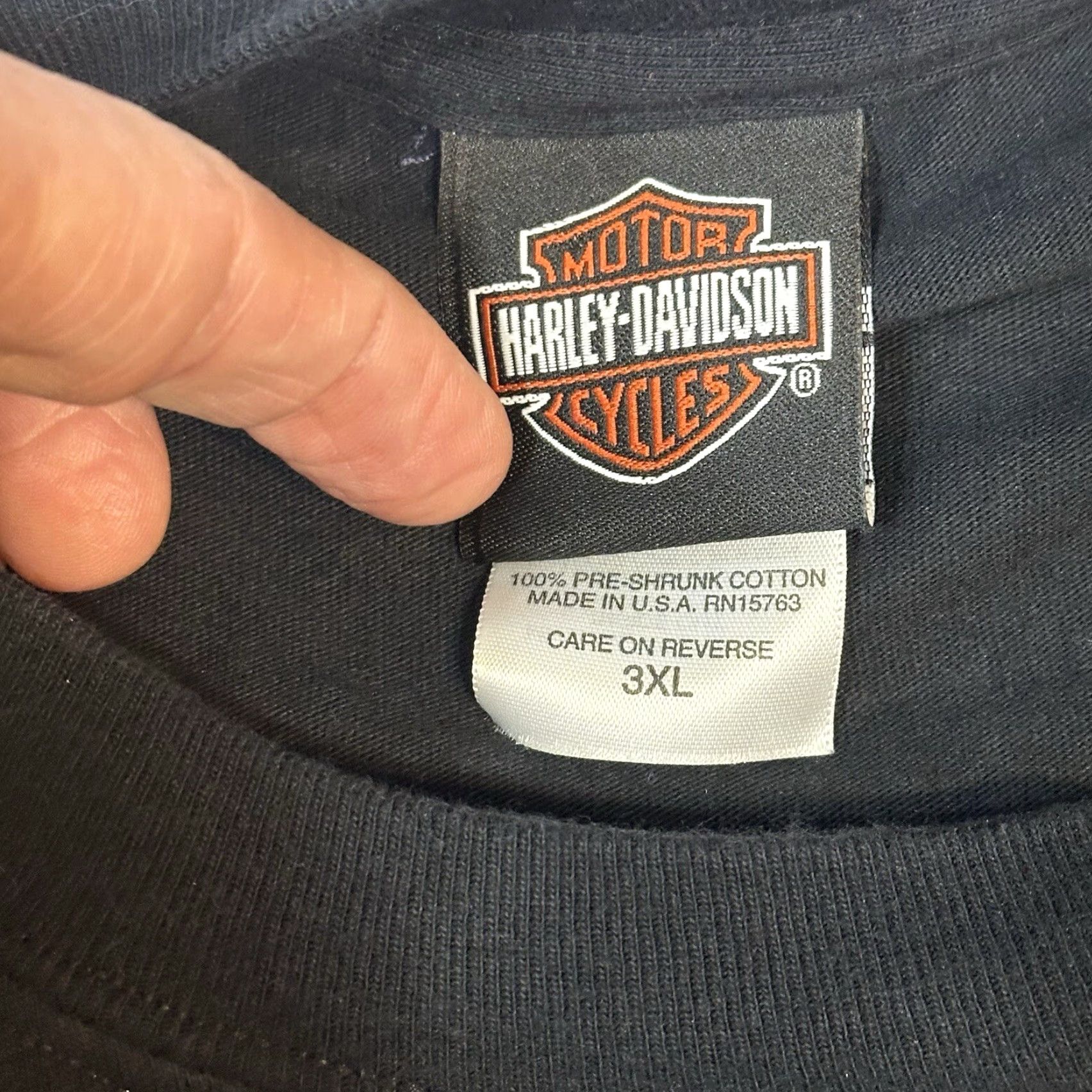 Harley Davidson Harley-Davidson American Legend Tee Shirt 3XL Men Beach Biker Motorcycle Kathy Kitty Hawk NC USA Made Multicolor Cotton Crew Neck Short Sleeve Size US XXL / EU 58 / 5 - 6 Thumbnail