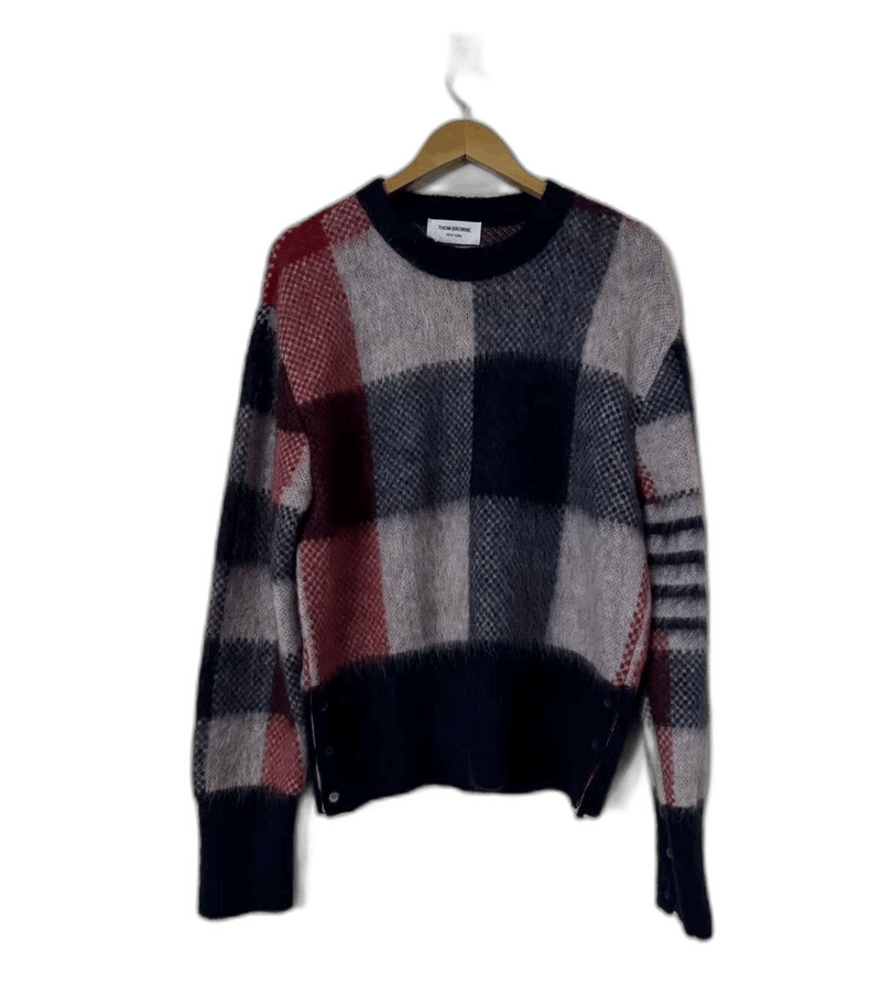 Thom Browne Thom Browne Plaid Knit Sweater Size S / US 4 / IT 40 - 1 Thumbnail