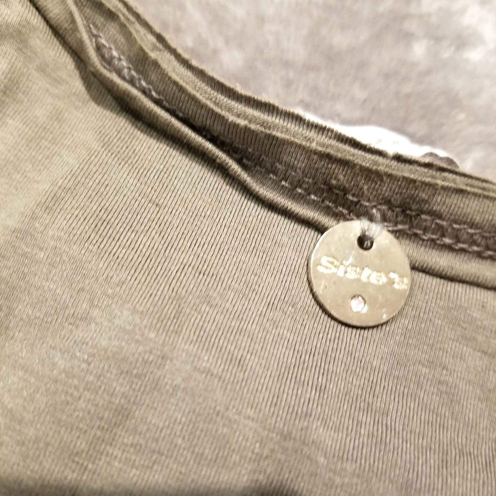 Vintage Siste's Womens Taupe Round Neck Sleeveless Tank Top S/M Solid Italy Made Size S / US 4 / IT 40 - 6 Thumbnail