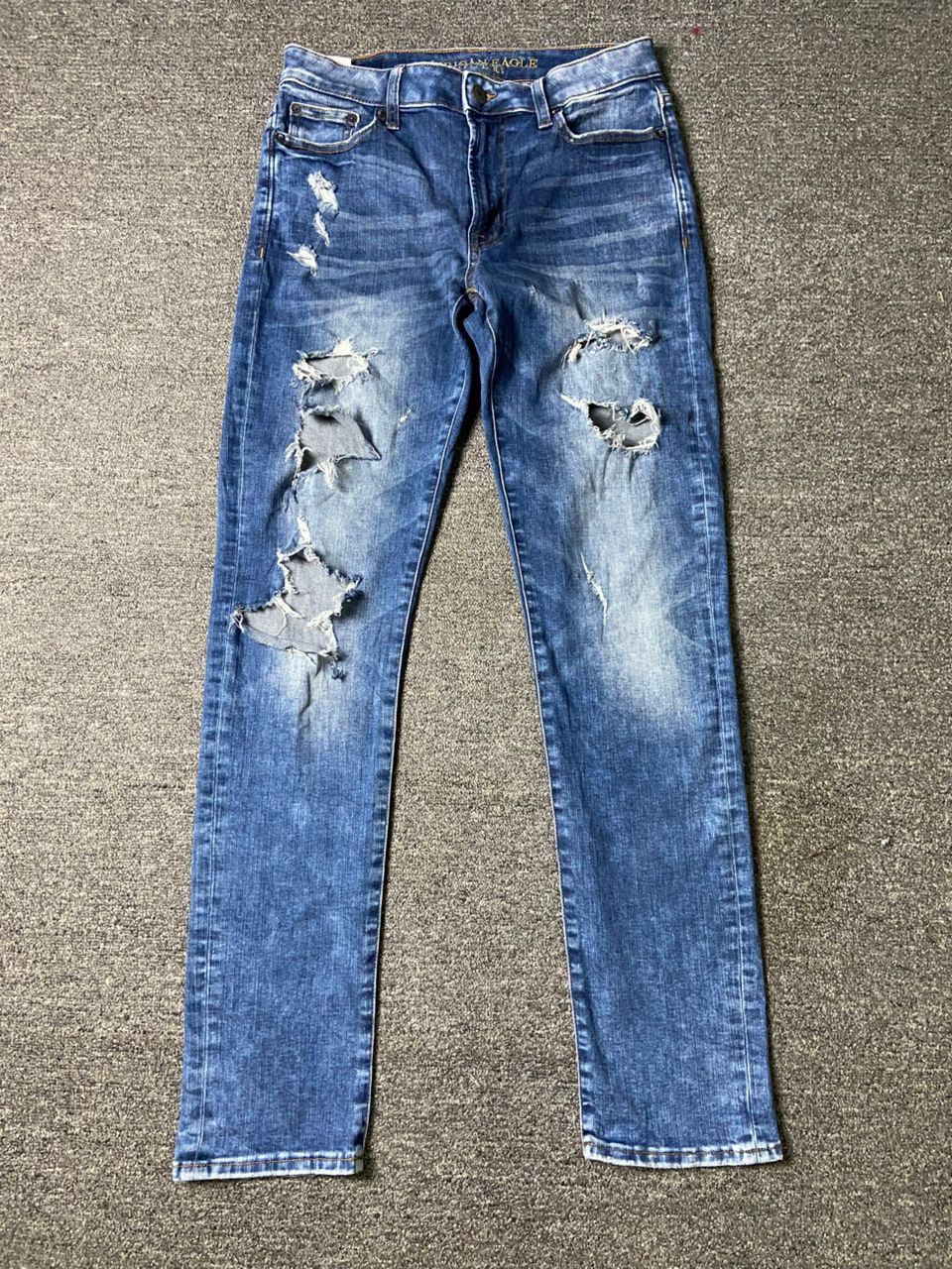 American Eagle Outfitters × Japanese Brand × Vintage American Eagle Outfitters Extreme Flex Ripped Jeans (133) Size US 30 / EU 46 - 1 Thumbnail