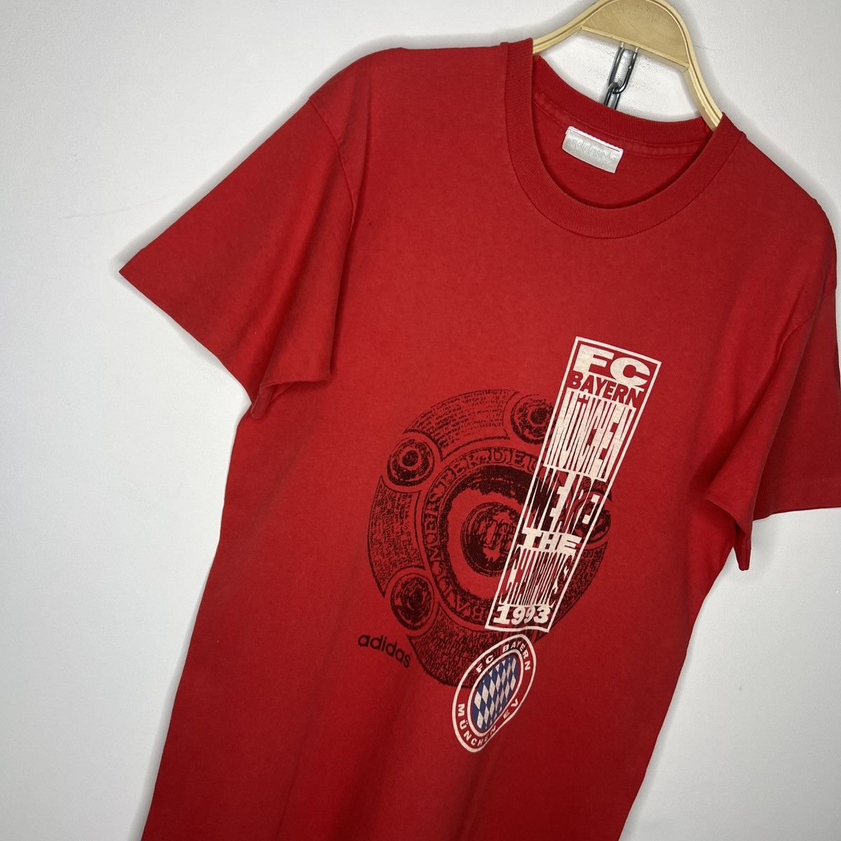 Adidas × Vintage Adidas vintage 90s Bayern munchen champions t shirt Size US M / EU 48-50 / 2 - 4 Thumbnail