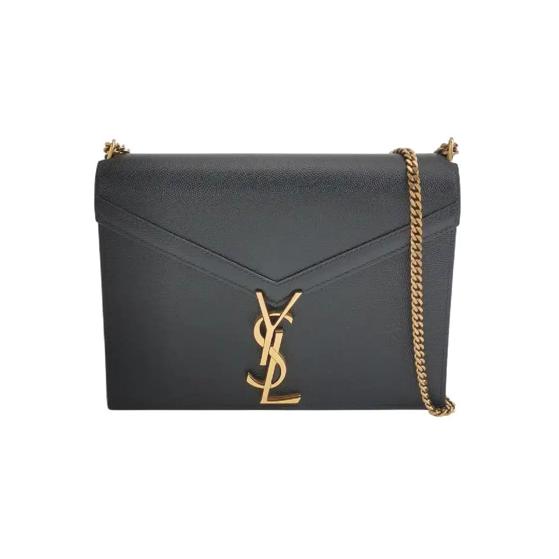 Saint Laurent Paris Saint Laurent Paris YSL CASSANDRA black cowhide leather quilted pebbled crossbod Size ONE SIZE - 1 Thumbnail