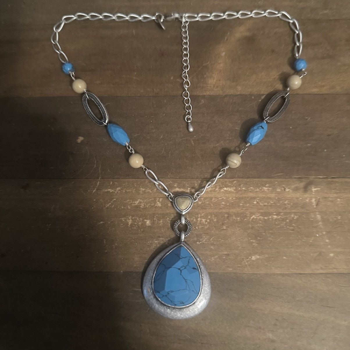 Other Lia Sophia Oasis station turquoise teardrop pendant necklace Size ONE SIZE - 2 Thumbnail