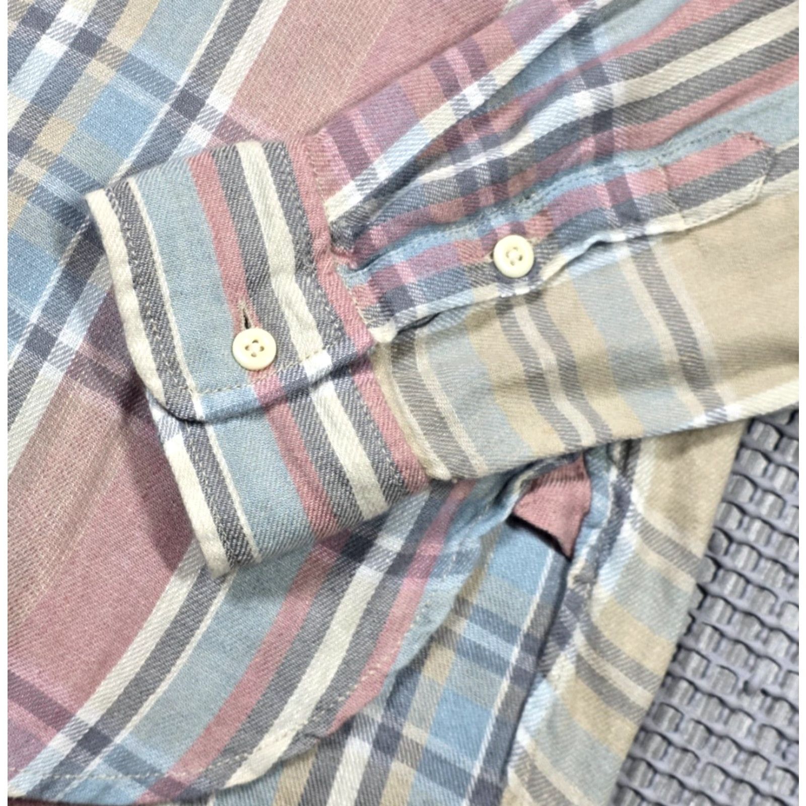 Ralph Lauren VINTAGE Denim & Supply Ralph Lauren RL Utility plaid Linen Cotton Flannel Shirt Women M Size L / US 10 / IT 46 - 6 Thumbnail
