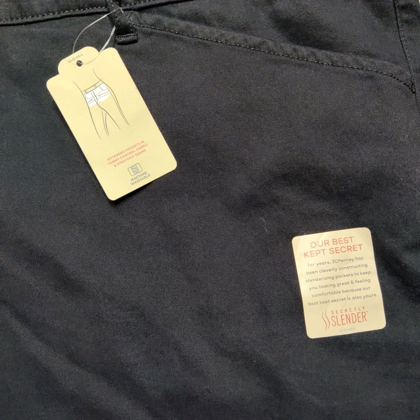 Vintage St Johns Bay Women Plus 30W Black Secretly Slender 7" Shorts NEW Size 30" / US 8 / IT 44 - 4 Thumbnail