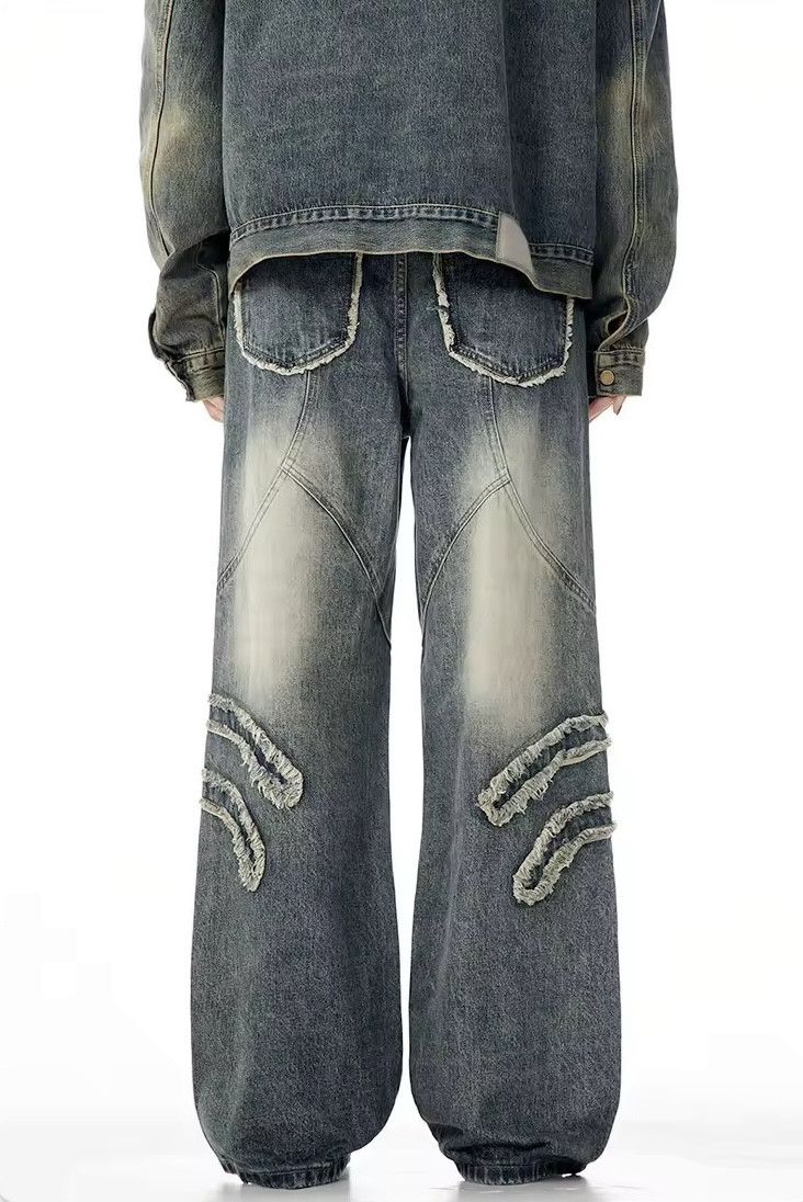 Japanese Brand × Jean Raw-edge Splicing Jean Size US 31 - 4 Thumbnail