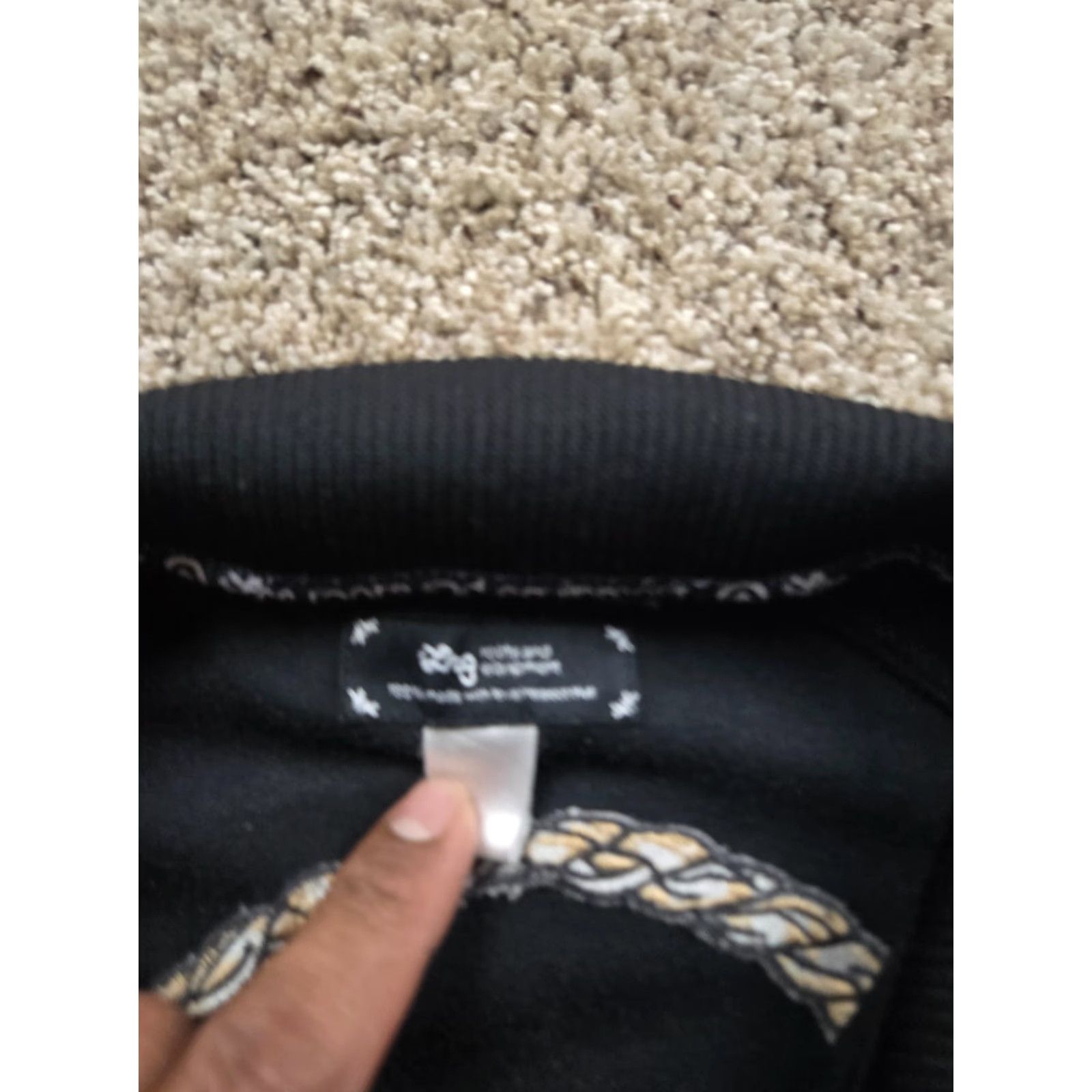 Roper LRG Jacket Mens XL Black Full Zip Rope Embroidered Track Jacket Size US XXL / EU 58 / 5 - 7 Thumbnail