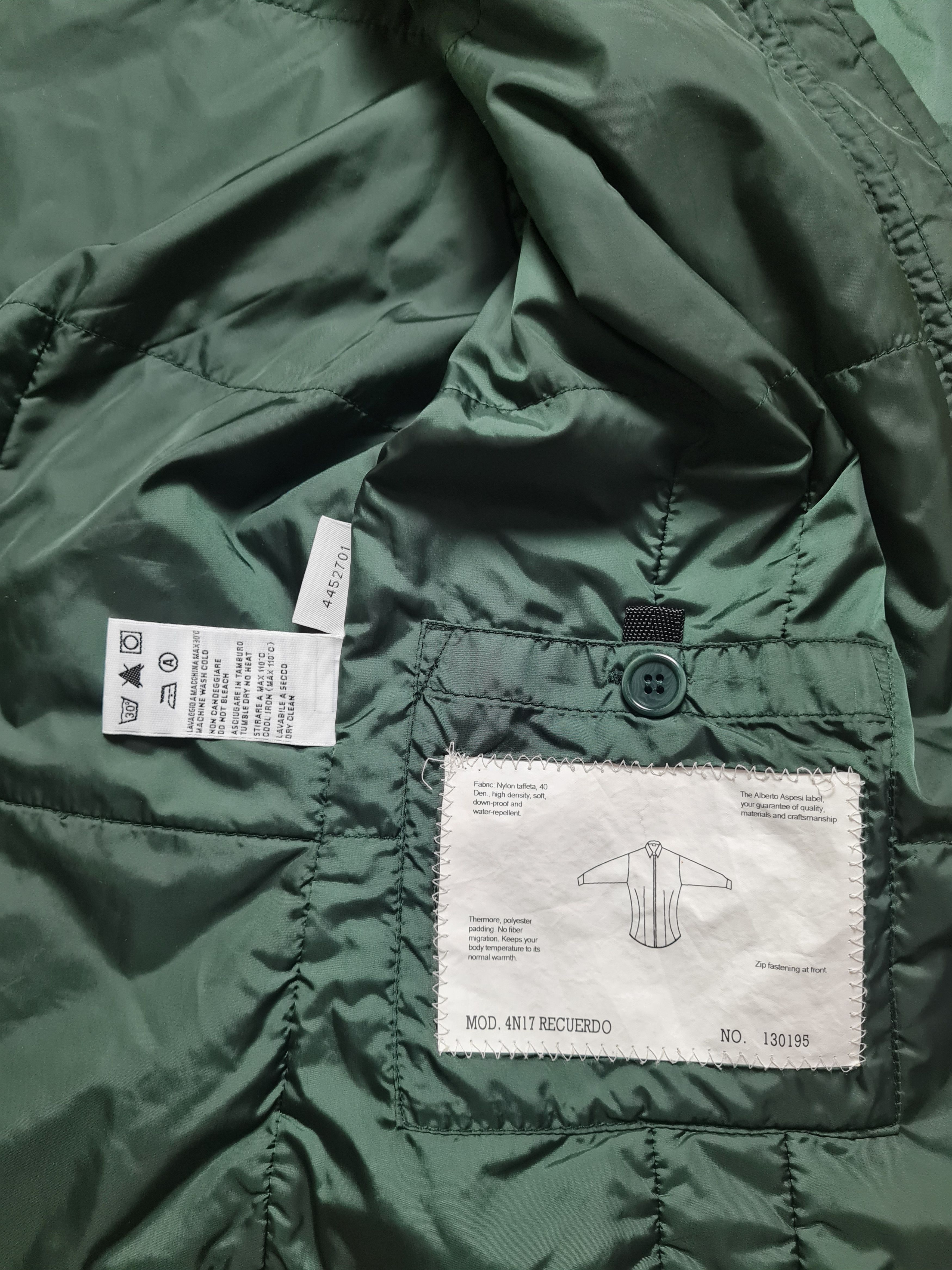 Aspesi ASPESI Women's Dark Green Nylon Jacket Full Zip Windbreaker Size L / US 10 / IT 46 - 13 Thumbnail
