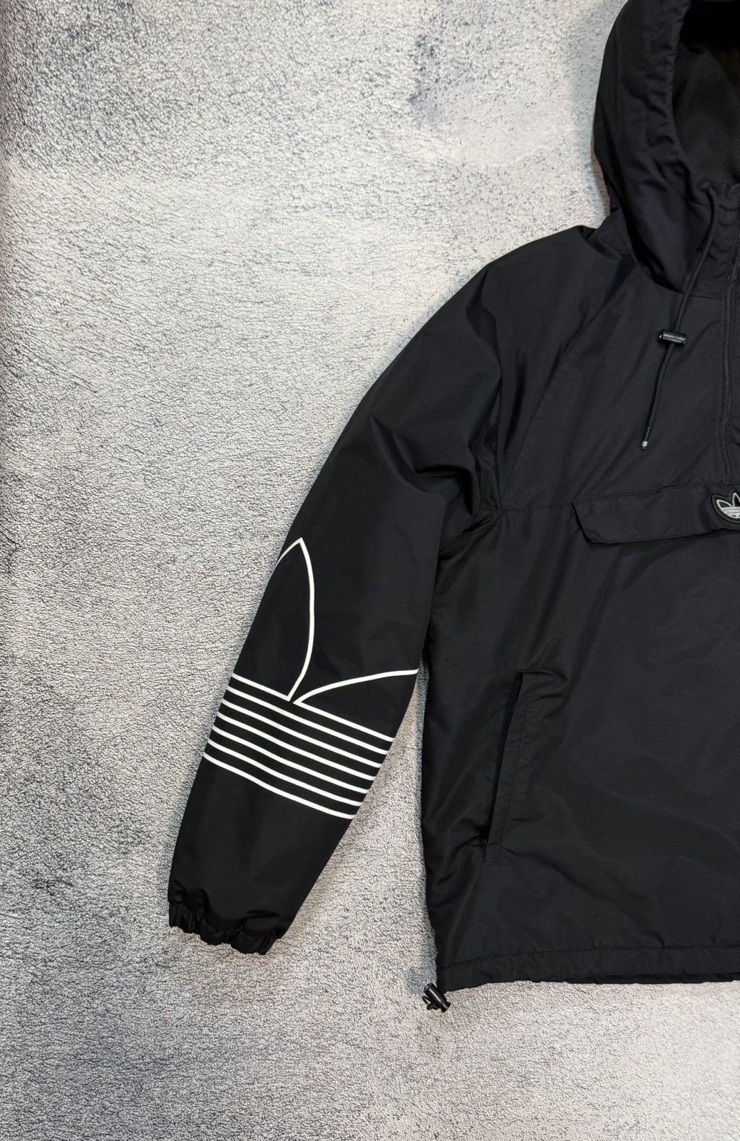 Adidas Adidas Originals Outline Anorak Jacket Black Men M Hooded Size US M / EU 48-50 / 2 - 2 Thumbnail