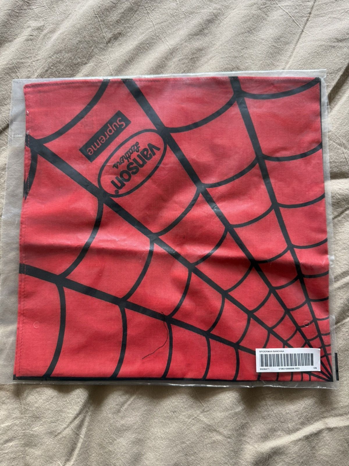 Supreme × Vanson Leathers Supreme X Vanson Leathers Spiderman Bandana Size ONE SIZE - 1 Thumbnail