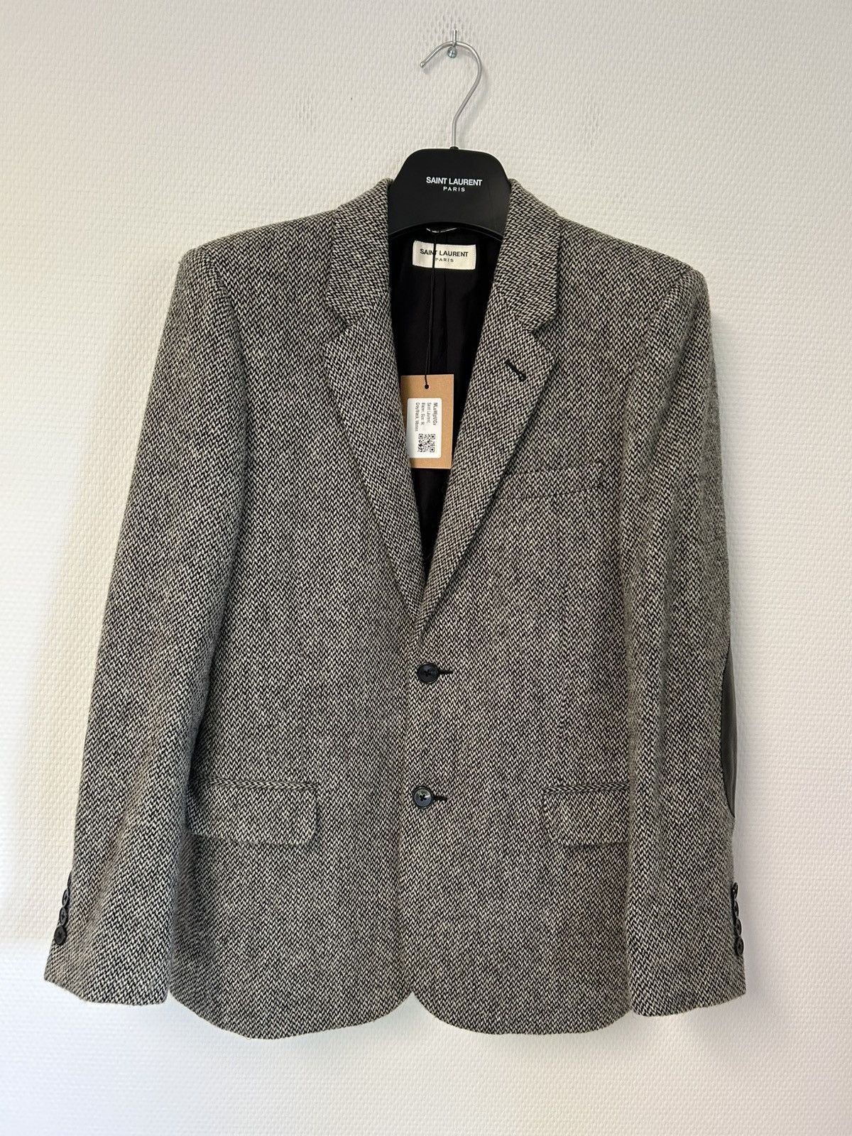 Hedi Slimane × Saint Laurent Paris FW2013 Runway Tweed Wool Blazer Size 48L - 1 Thumbnail