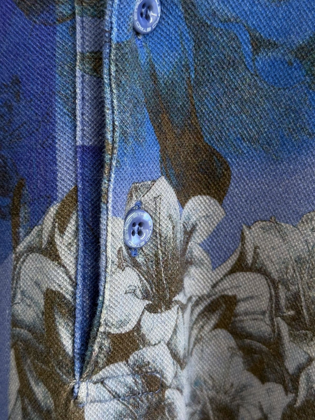 Etro Etro Floral Long Sleeve Polo Shirt Size US XL / EU 56 / 4 - 4 Thumbnail
